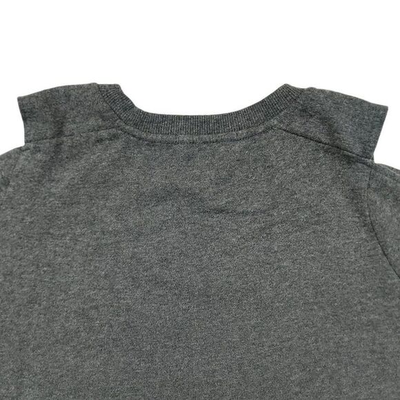 Pinque Womens Sweater Pullover Small Gray Cold Shoulder Crew Neck Knit Cotton - Picture 3 of 7